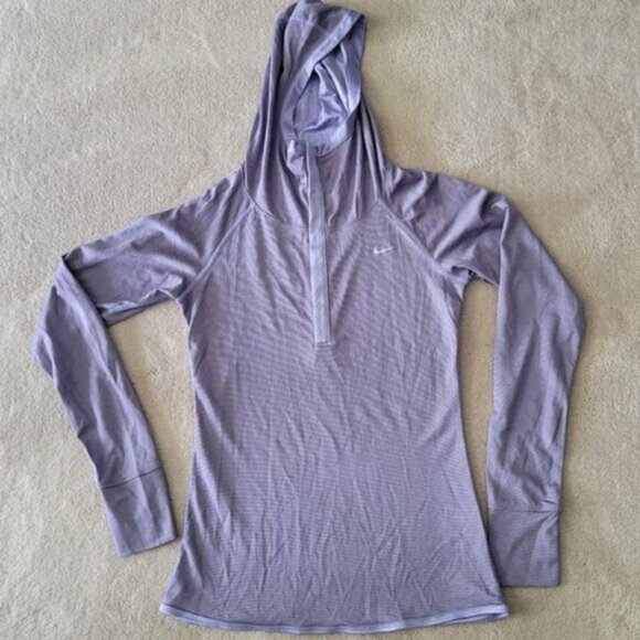 Nike Women's Running Hoodie Pullover Dri Fit Sz Small Purple - Picture 3 of 8